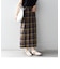 *〈手洗い可能〉ツイルチェックスカート◇