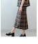 *〈手洗い可能〉ツイルチェックスカート◇