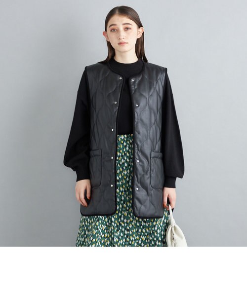 フェイクレザーキルティングベスト◇｜シップスの通販｜&mall