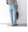 *センタープレススリムテーパードデニム◇
