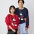 *SHIPS: アメリカ製 ＜MICKEY MOUSE＞ プリント ラグランスリーブ クルーネック スウェット