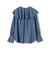 〈手洗い可能〉デニムフリルブラウス◇