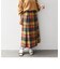SHIPS any: 〈ウォッシャブル〉IN.TES.PRA チェック タック スカート