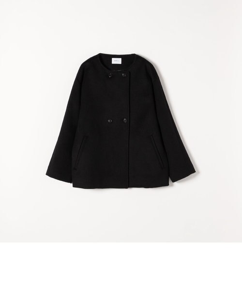 SHIPS any: ノンミュールジングウール ノーカラー ショート コート
