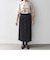 SHIPS any: ジャージメルトン フロントボタン ストレート スカート