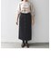 SHIPS any: ジャージメルトン フロントボタン ストレート スカート