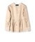 〈手洗い可能〉パールモチーフボタン バックフレアジャケット◇