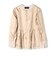 〈手洗い可能〉パールモチーフボタン バックフレアジャケット◇