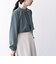 *〈手洗い可能〉アシンメトリーボタン付きスカーフ風ブラウス◇