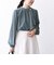 *〈手洗い可能〉アシンメトリーボタン付きスカーフ風ブラウス◇