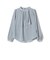 *〈手洗い可能〉アシンメトリーボタン付きスカーフ風ブラウス◇