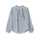 *〈手洗い可能〉アシンメトリーボタン付きスカーフ風ブラウス◇