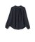 *〈手洗い可能〉アシンメトリーボタン付きスカーフ風ブラウス◇