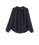 *〈手洗い可能〉アシンメトリーボタン付きスカーフ風ブラウス◇