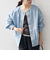 《一部予約》SHIPS any: ノーカラー デニム ブルゾン［SHIPS any DENIM］