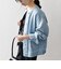 《一部予約》SHIPS any: ノーカラー デニム ブルゾン［SHIPS any DENIM］