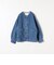 《一部予約》SHIPS any: ノーカラー デニム ブルゾン［SHIPS any DENIM］