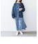 《一部予約》SHIPS any: ノーカラー デニム ブルゾン［SHIPS any DENIM］