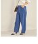 〈洗濯機可能〉カーブ デニム パンツ navy ◇