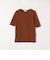 SHIPS any:〈洗濯機可能〉テレコ リブ ハーフスリーブ TEE