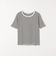 SHIPS any:〈洗濯機可能〉テレコ リブ ハーフスリーブ TEE