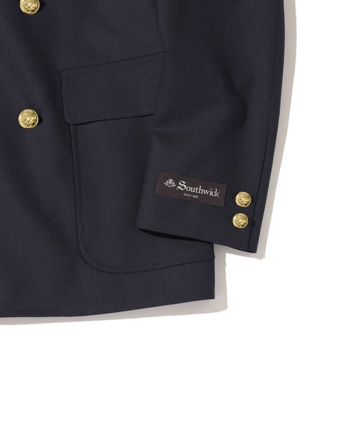 Southwick Gate Label: ウール ネイビー ダブルブレザー｜シップスの