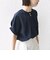 【WEB限定】〈洗濯機可能〉麻混 フロント タック ドルマン ブラウス