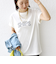 【WEB限定】 SHIPS ラウンド プリント ロゴ TEE