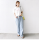 【WEB限定】 SHIPS ラウンド プリント ロゴ TEE