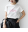【WEB限定】 SHIPS ラウンド プリント ロゴ TEE