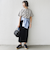 【WEB限定】 SHIPS ラウンド プリント ロゴ TEE