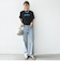 【WEB限定】 SHIPS ラウンド プリント ロゴ TEE