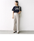 【WEB限定】 SHIPS ラウンド プリント ロゴ TEE
