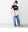 【WEB限定】 SHIPS ラウンド プリント ロゴ TEE