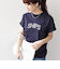 【WEB限定】 SHIPS ラウンド プリント ロゴ TEE