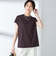 SHIPS Primary Navy Label: ニュー スヴィン コットン フレンチ スリーブ
