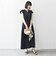 【WEB限定】〈洗濯機可能〉ドット 花柄 サイド プリーツ フレンチスリーブ ワンピース