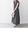 【WEB限定】〈洗濯機可能〉ドット 花柄 サイド プリーツ フレンチスリーブ ワンピース