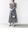 【WEB限定】〈洗濯機可能〉ドット 花柄 サイド プリーツ フレンチスリーブ ワンピース