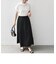 SHIPS any:〈洗濯機可能〉カット シーム フレア ロング スカート