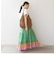 ピンタック パネル プリント スカート◇