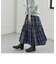 quaranciel:〈洗濯機可能〉チェック タフタ スカート
