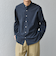 SHIPS any: ストライプ / ソリッド リラックス バンドカラー シャツ 25AW◇
