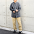 SHIPS any: ストライプ / ソリッド リラックス バンドカラー シャツ 25AW◇
