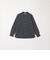 SHIPS any: ストライプ / ソリッド リラックス バンドカラー シャツ 25AW◇