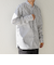 SHIPS any: ストライプ / ソリッド リラックス バンドカラー シャツ 25AW◇