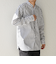 SHIPS any: ストライプ / ソリッド リラックス バンドカラー シャツ 25AW◇