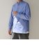 SHIPS any: ストライプ / ソリッド リラックス バンドカラー シャツ 25AW◇
