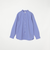 SHIPS any: ストライプ / ソリッド リラックス バンドカラー シャツ 25AW◇