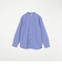SHIPS any: ストライプ / ソリッド リラックス バンドカラー シャツ 25AW◇